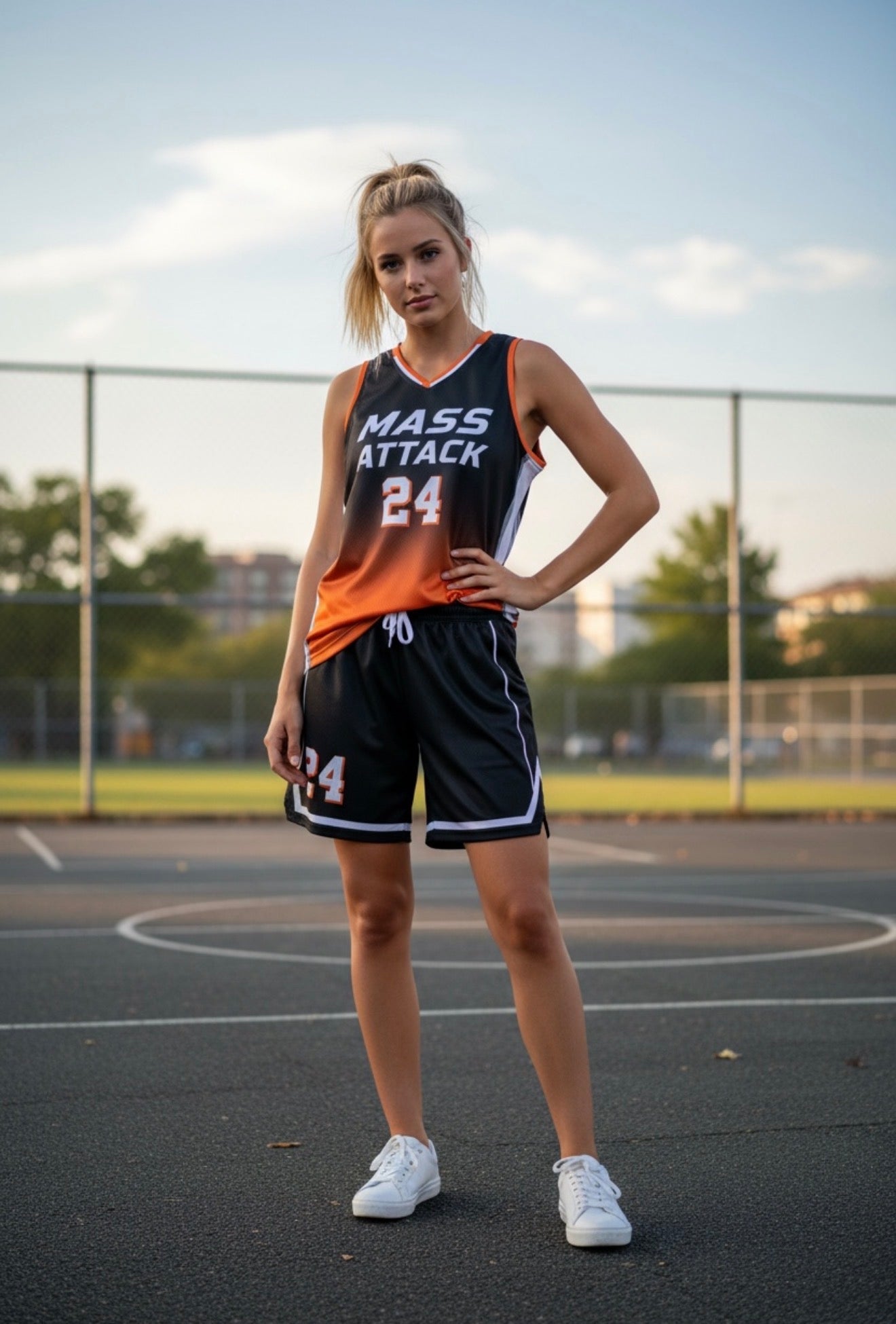 Custom Mass Attack Basketball Uniform — Women's Reversible