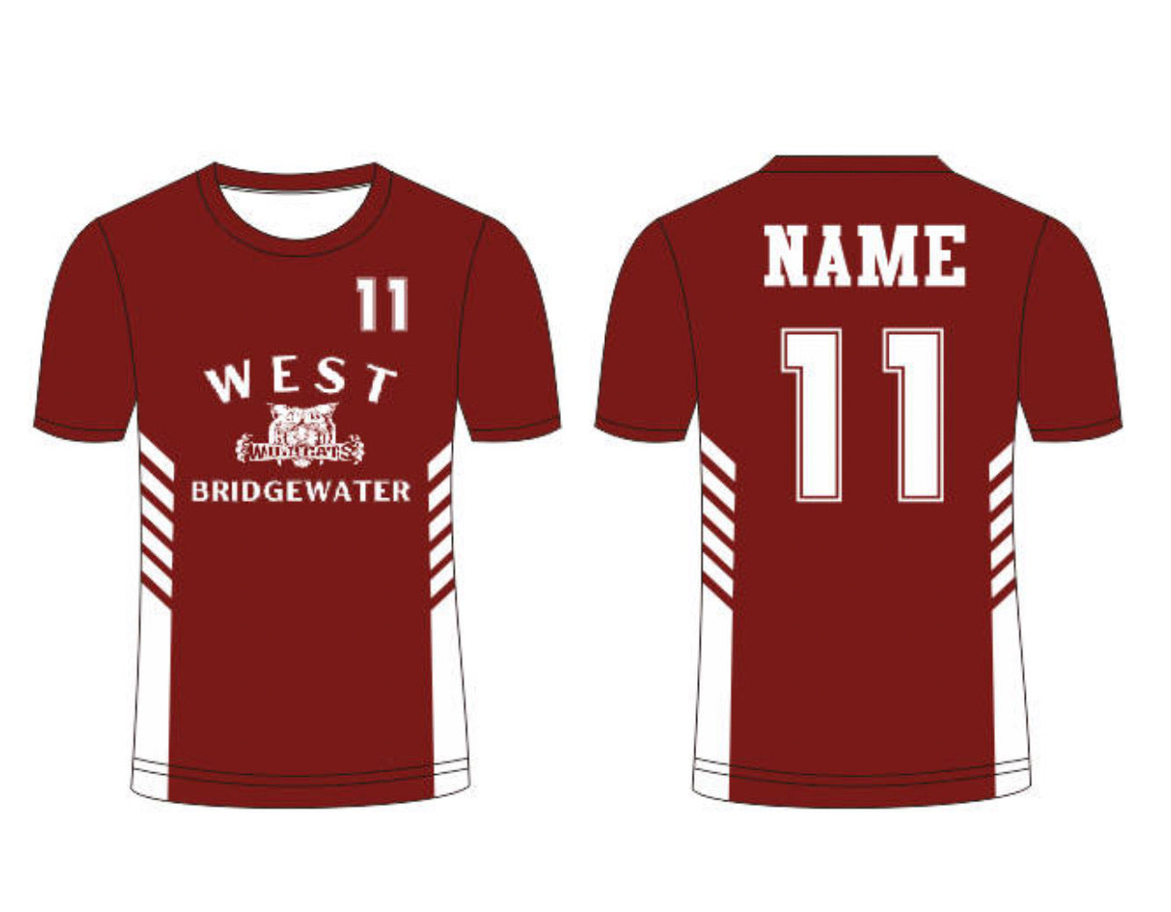 Custom West Bridgewater Lightweight Jersey - Reversible