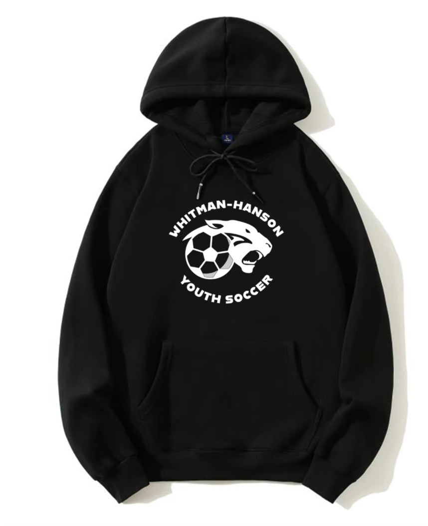 Preorder - Whitman-Hanson Black Hoodie Embroidered Logo