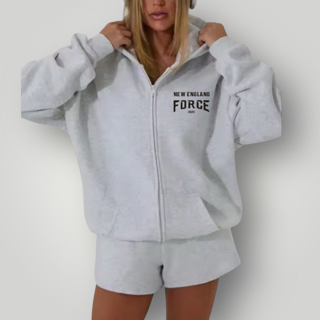 Preorder - NEF Grey Zip Up