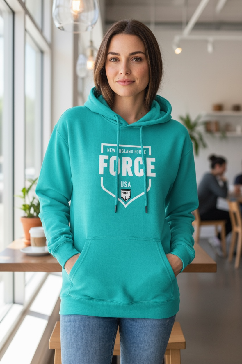Preorder - New England Force Teal Hoodie