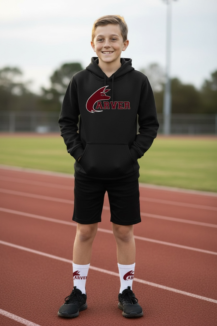 Carver Coyotes Black Hoodie