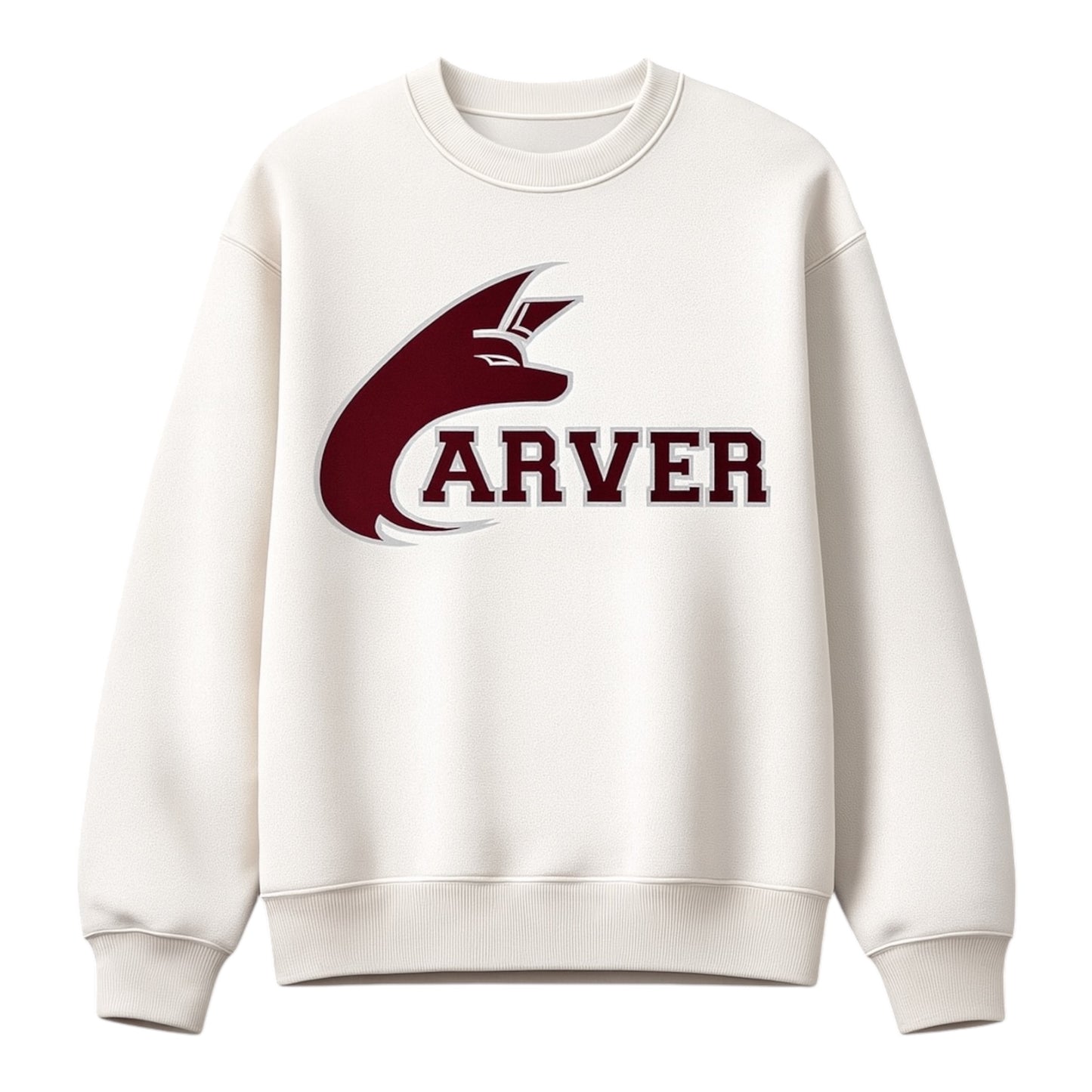 Carver Coyotes White Crewneck