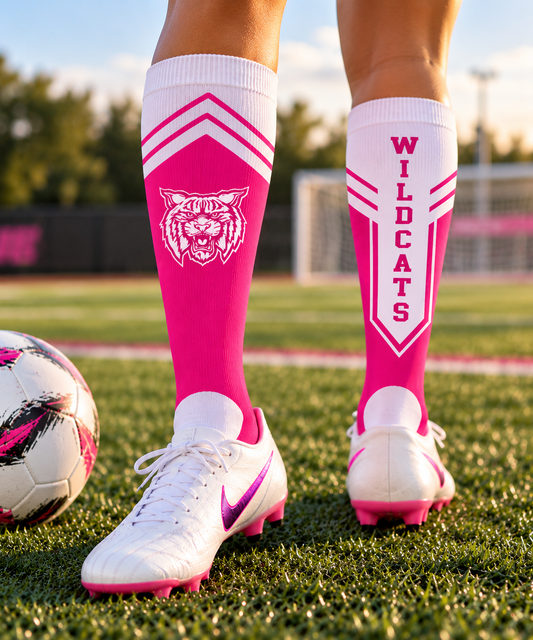 Pink Wildcats Socks