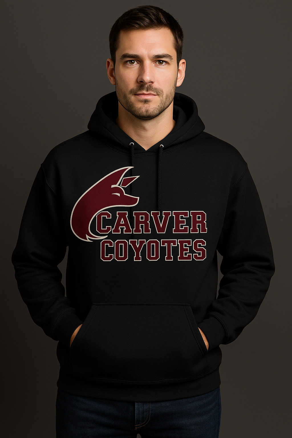 Carver Coyotes Black Hoodie