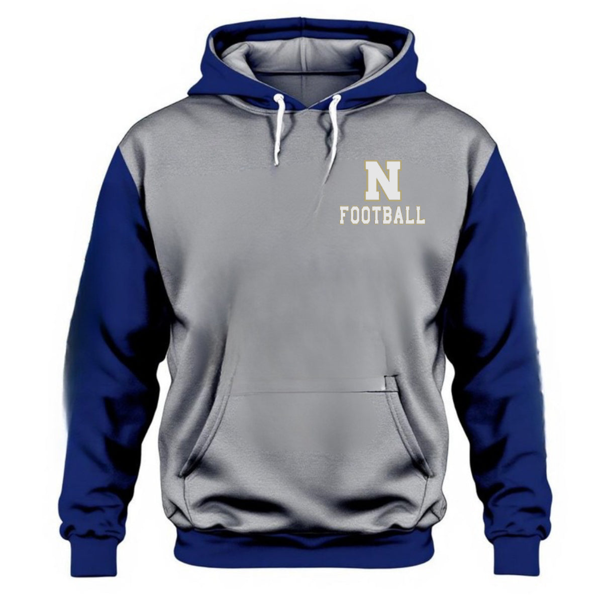Norwell Football Gray and Blue Hoodie