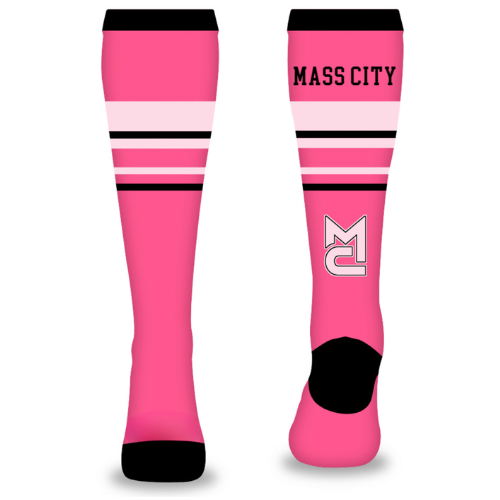 Custom striped knee socks example
