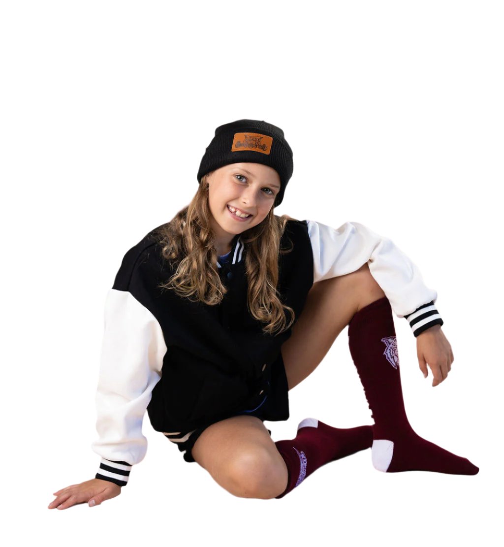 Custom knit beanie example