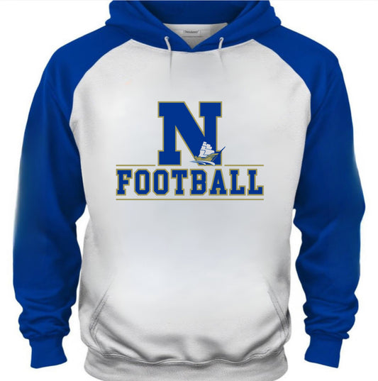 Norwell Football Blue and White Hoodie