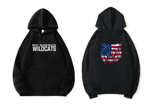 Preorder- WB Wildcats - American Flag Logo Black Hoodie