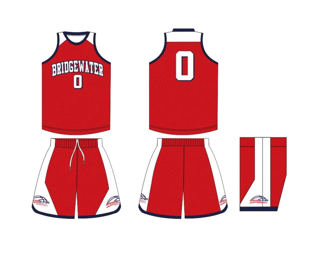 Custom Bridgewater Basketball Uniform Set