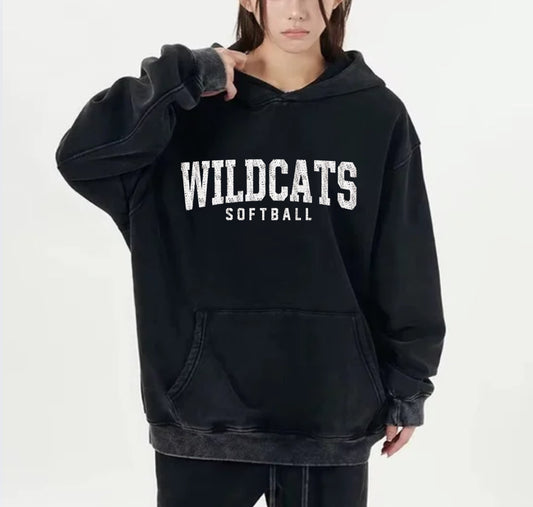 Preorder - WB Wildcats Softball American Flag Oversized Hoodie