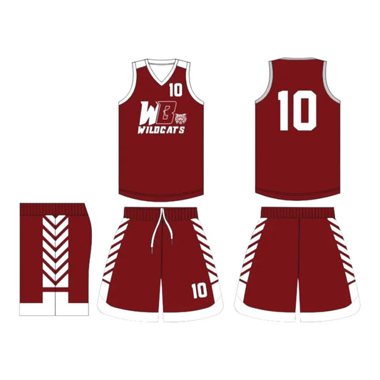 Custom West Bridgewater Basketball Uniform Set