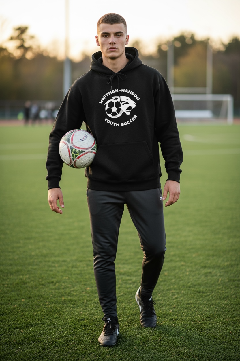 Preorder - Whitman-Hanson Black Hoodie Printed Logo