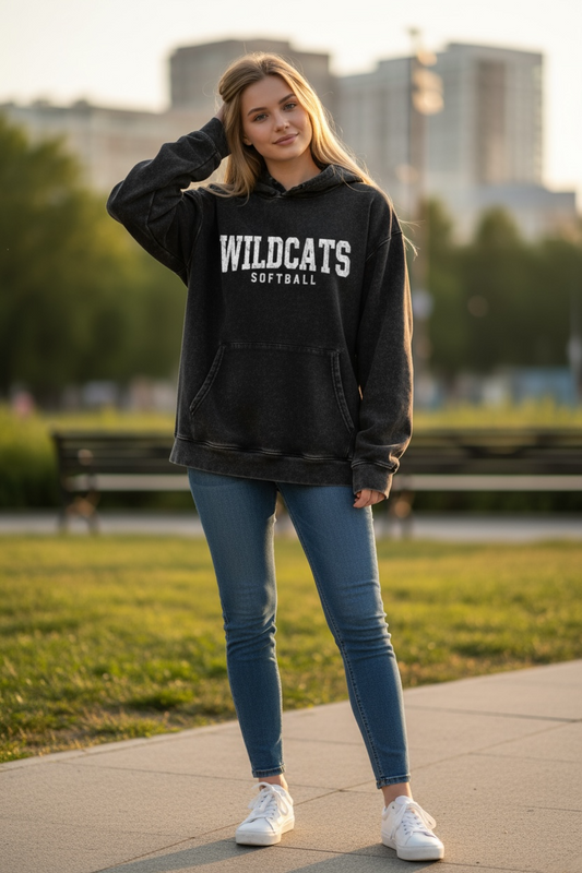 Preorder - WB Wildcats Softball American Flag Oversized Hoodie