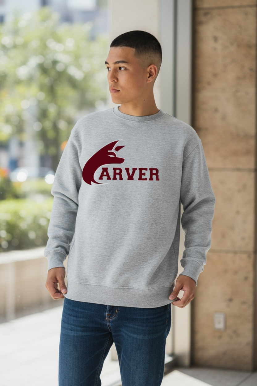 Carver Coyotes Gray Crewneck
