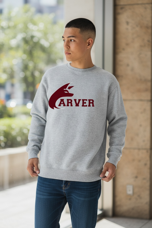 Carver Coyotes Gray Crewneck