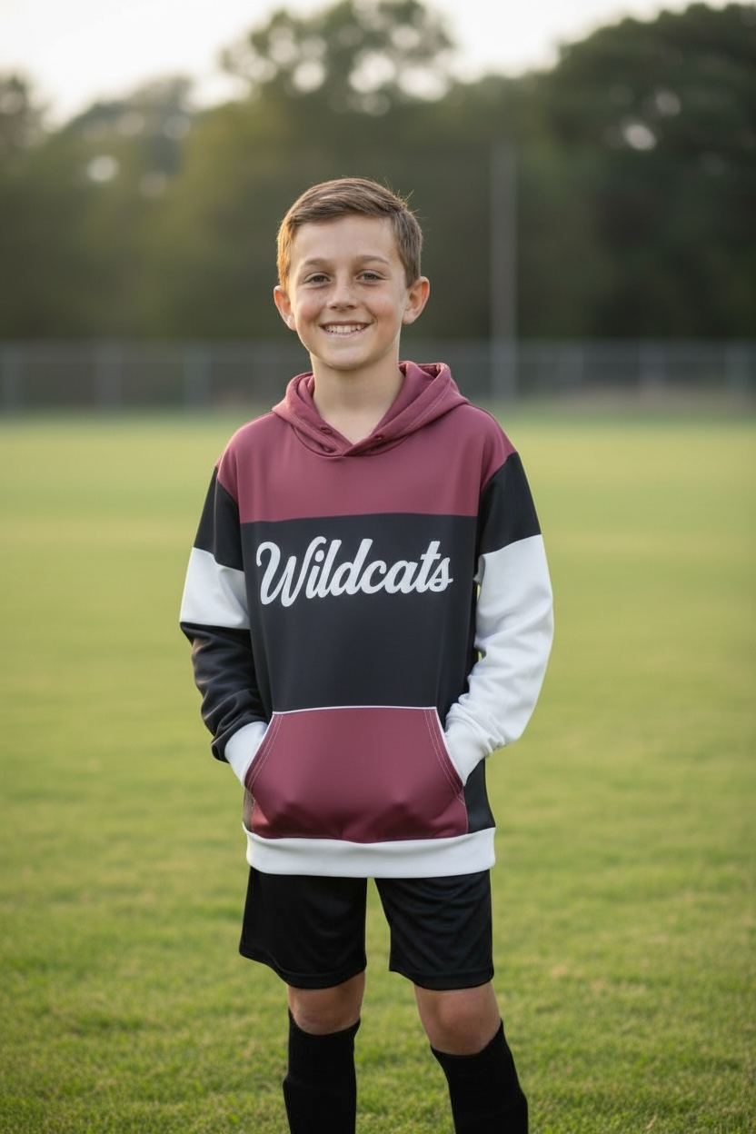Wildcats Custom Name on Sleeve Hoodie - Sublimation