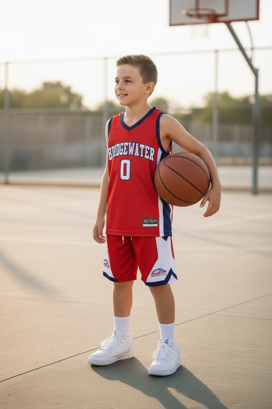 Bridgewater Basketball uniform worn on court